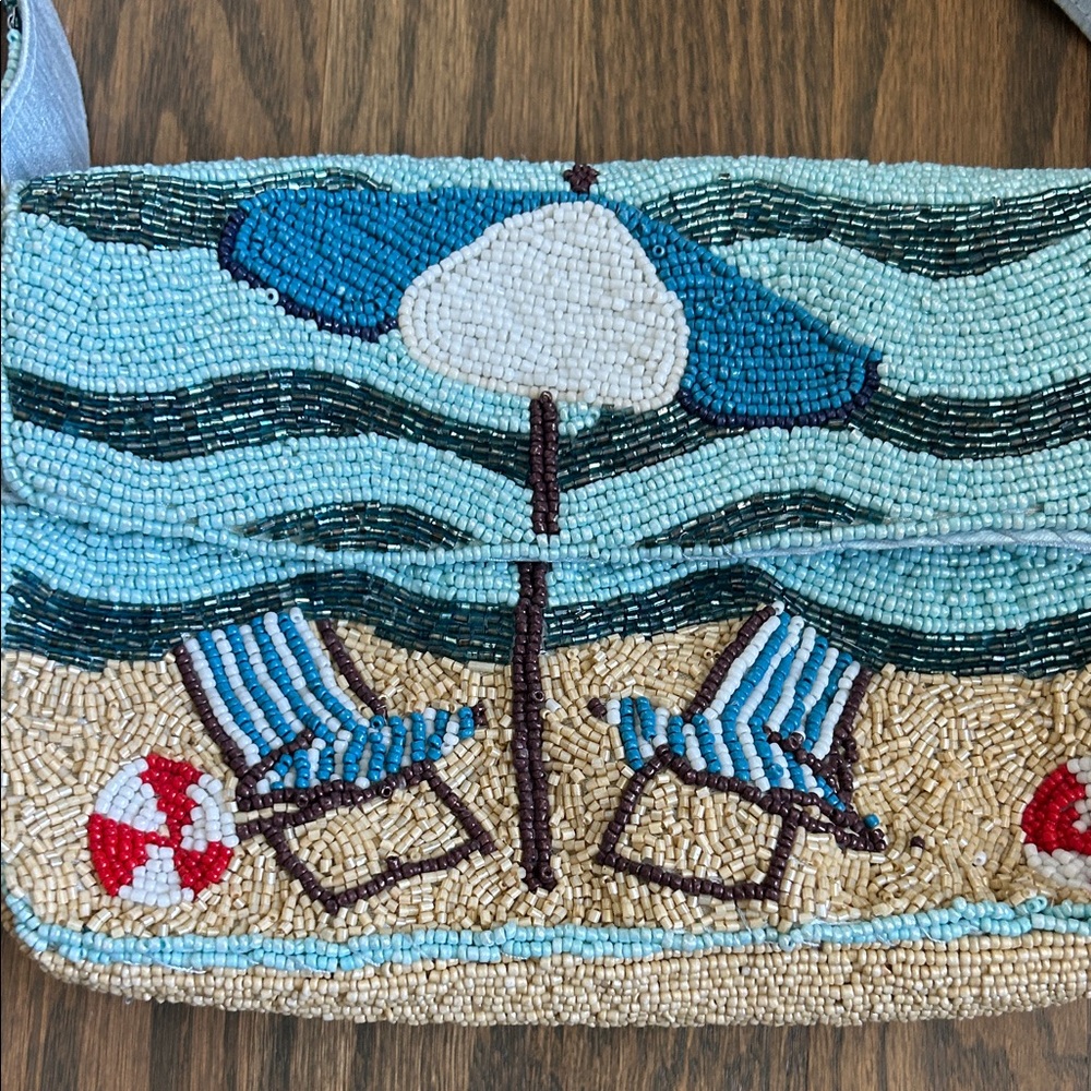 Beach-Themed Beaded Shoulder Bag Price Firm - Picture 2 of 8